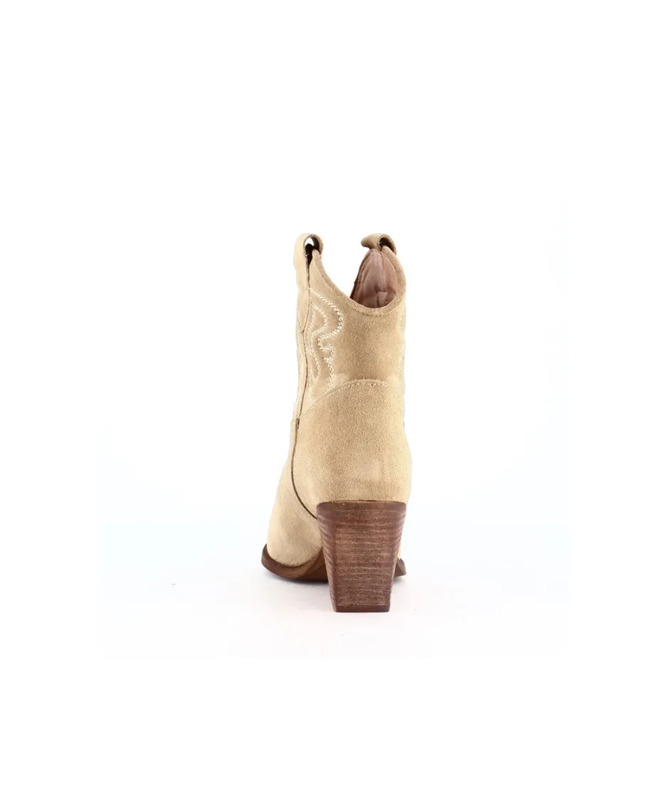 Osmose Shoes Tiags | Boots - Bottines-BOOTS SANTIAG INDIA DAIM BEIGE