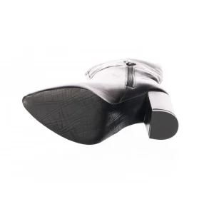 Osmose Shoes Bottes-Botte Beca: Cuir Noir à Bout Pointue & Talon Carré