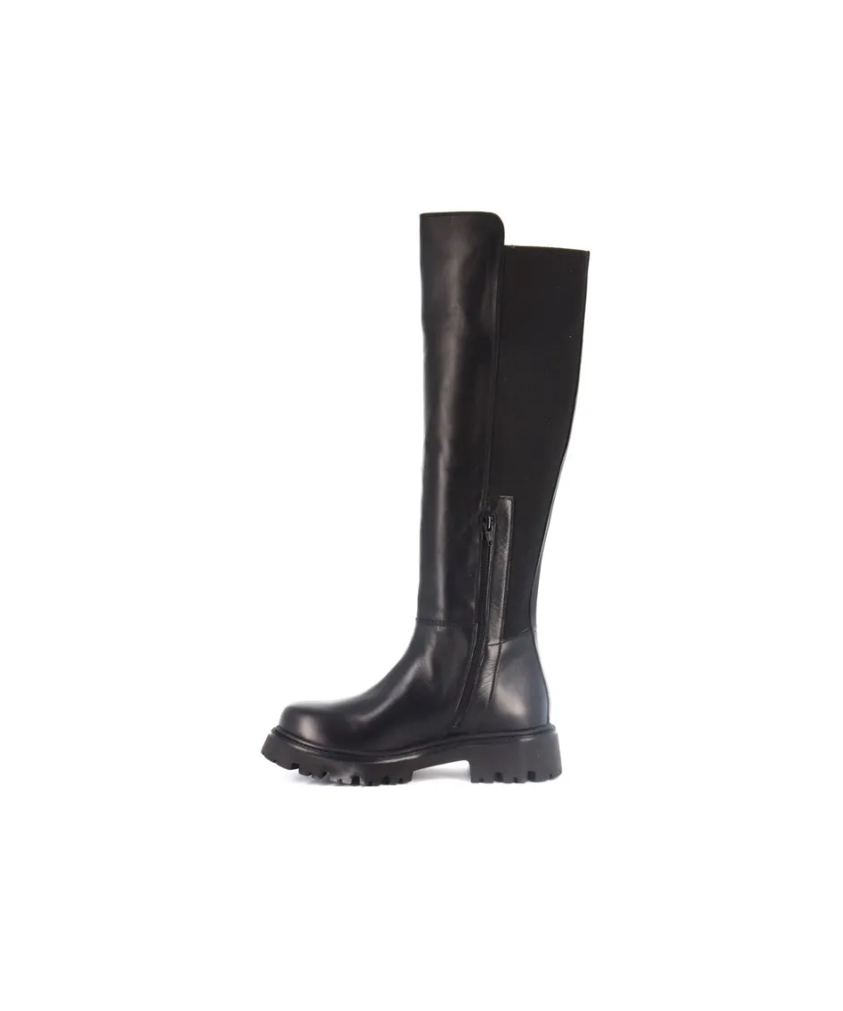 Osmose Shoes Bikers | Bottes-BOTTE CHELSEA CUIR NOIR