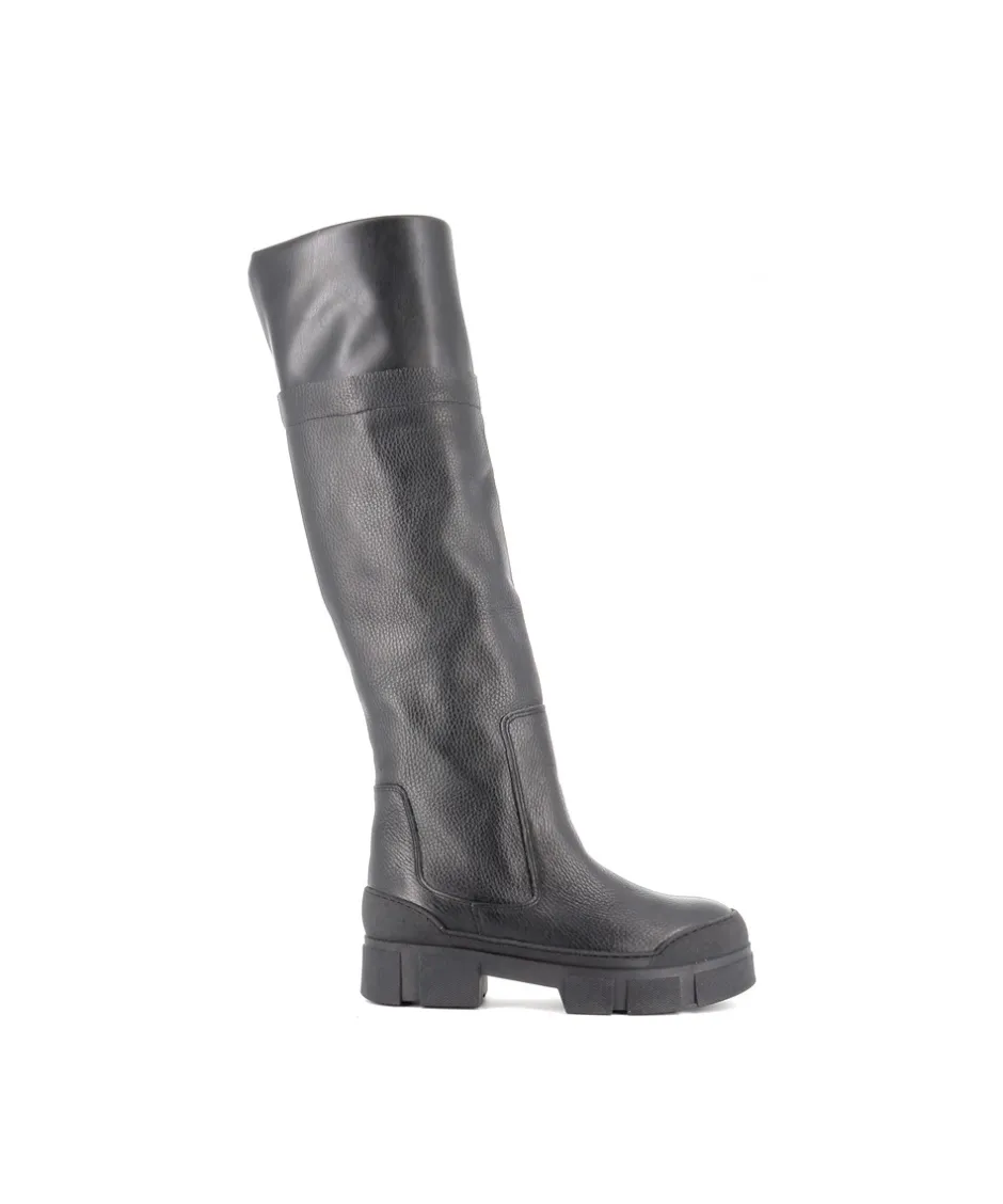 Osmose Shoes Bottes-BOTTE HERMAN CUIR NOIR