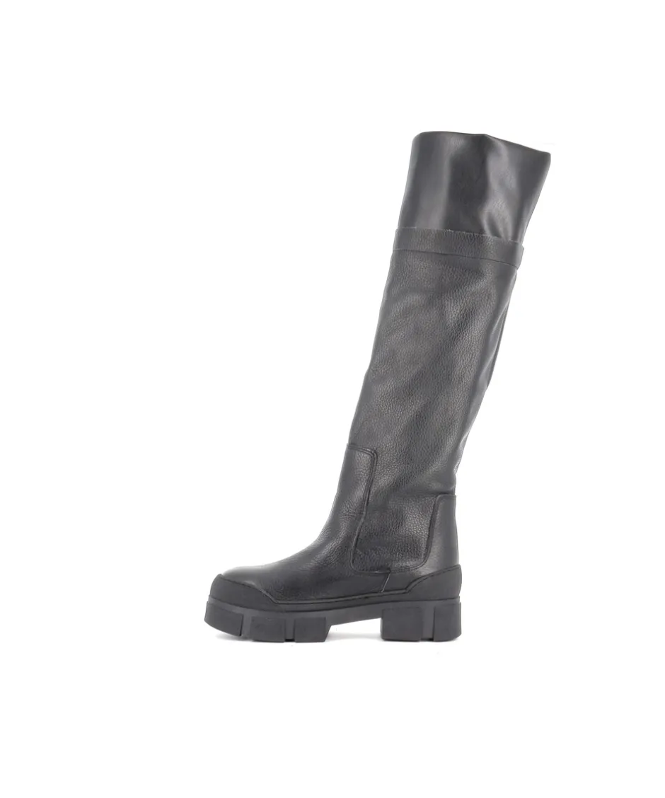 Osmose Shoes Bottes-BOTTE HERMAN CUIR NOIR