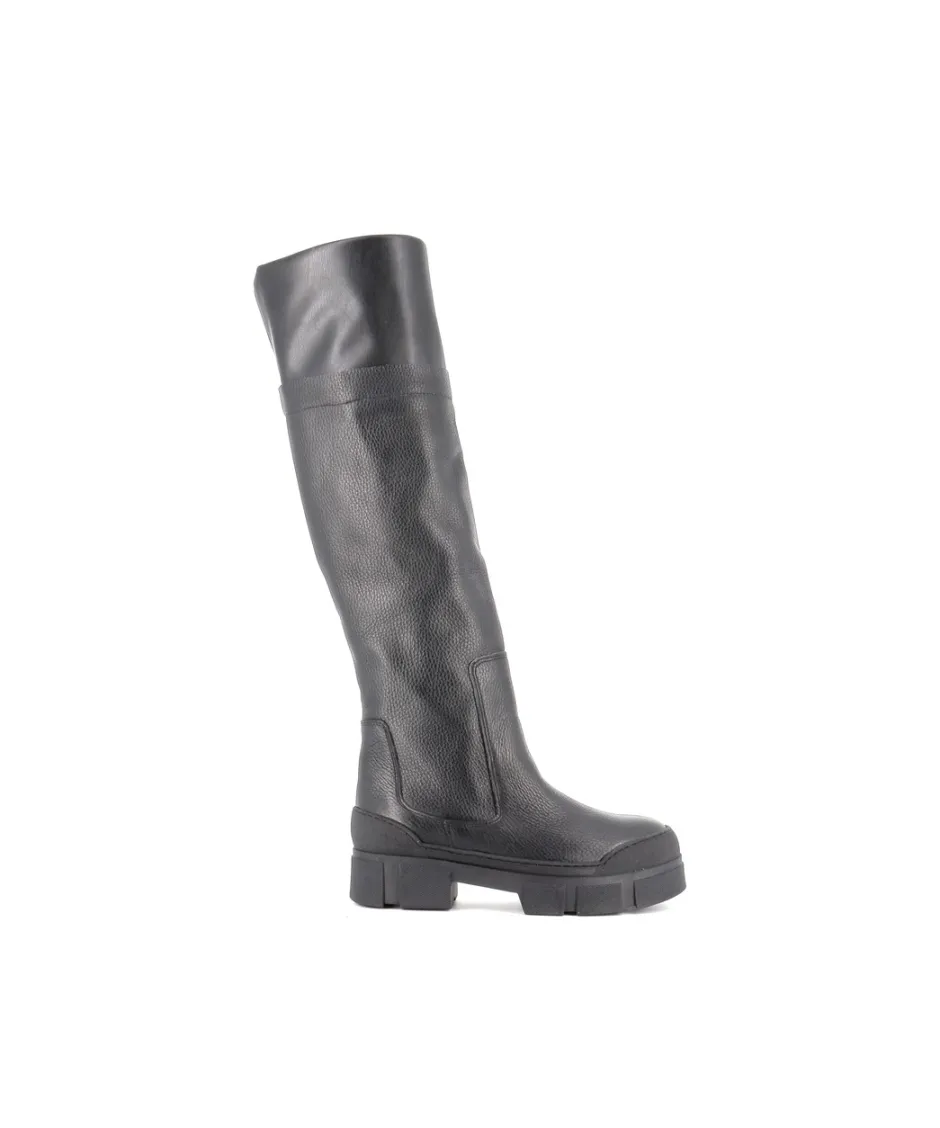 Osmose Shoes Bottes-BOTTE HERMAN CUIR NOIR