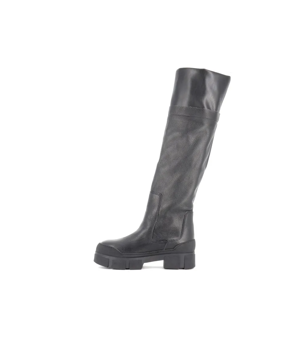 Osmose Shoes Bottes-BOTTE HERMAN CUIR NOIR