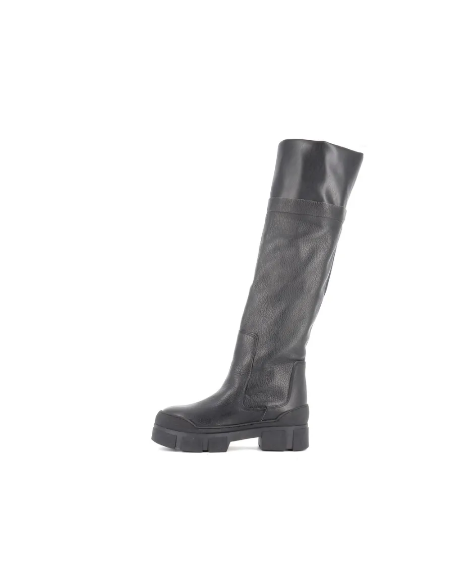 Osmose Shoes Bottes-BOTTE HERMAN CUIR NOIR