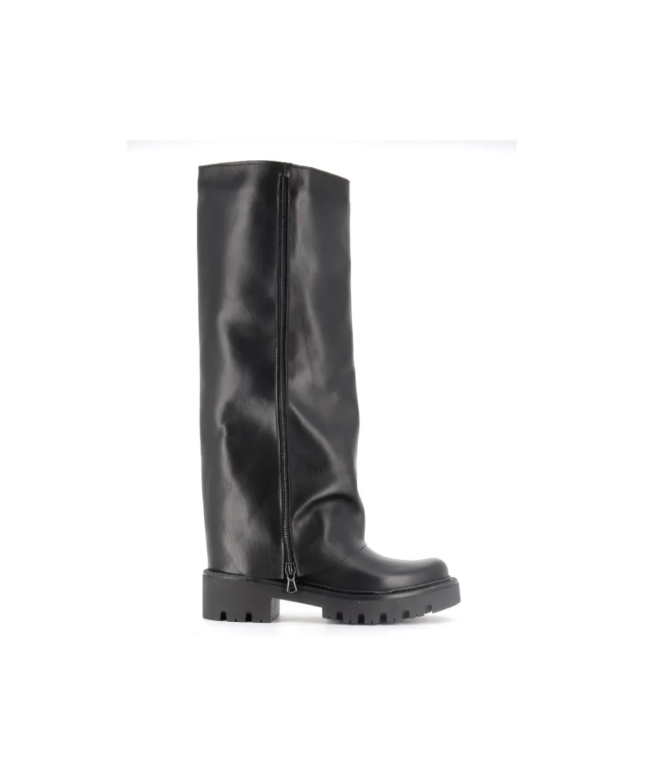 Osmose Shoes Bottes-BOTTE MADRID CUIR NOIR