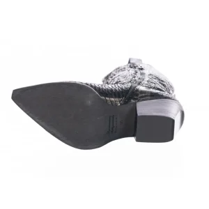 Osmose Shoes Tiags | Bottes-Botte Santiag Saly : Cuir imprimé python Noir patiné de bronze à talon biseauté