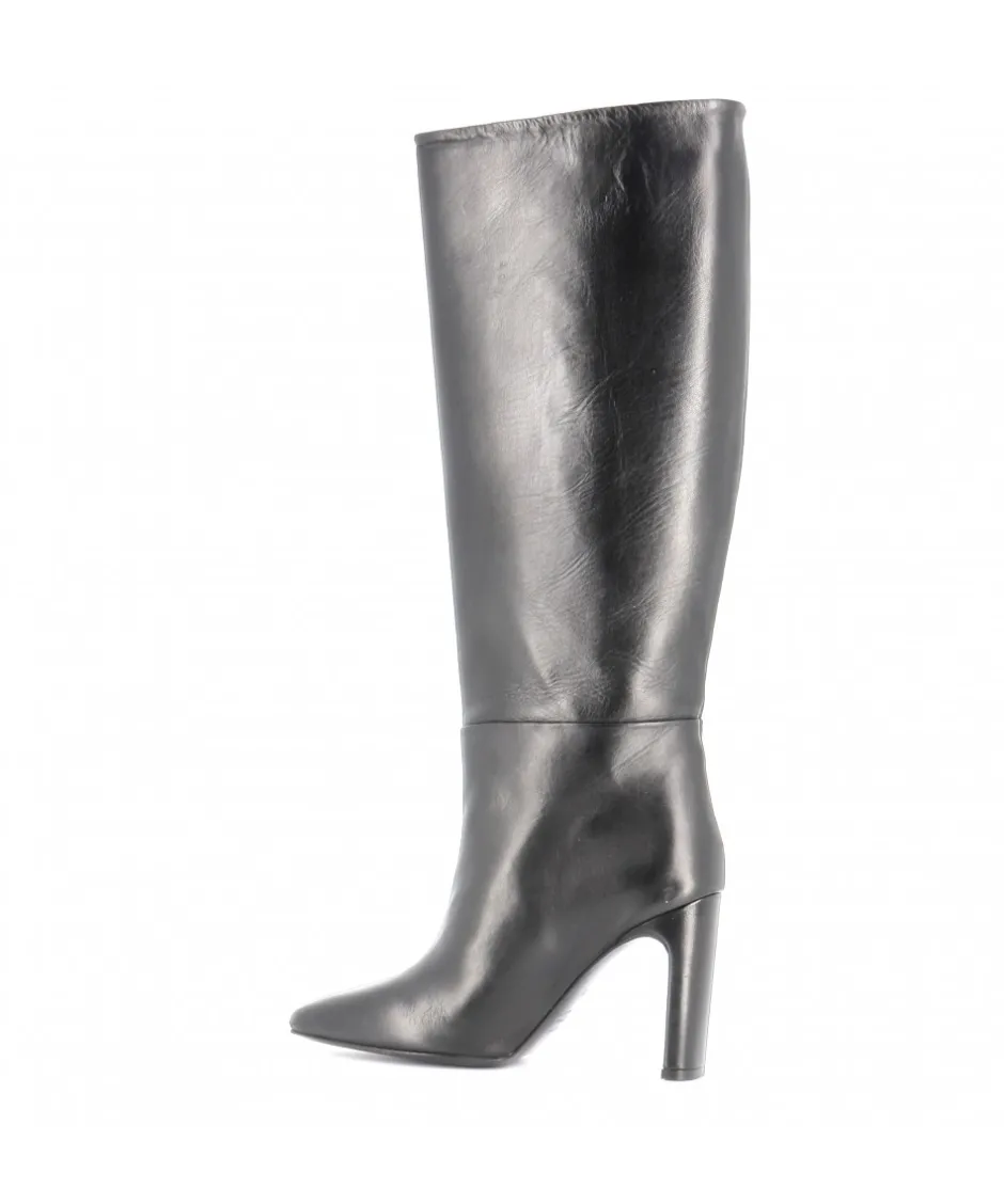 Osmose Shoes Bottes-BOTTE VALERY CUIR NOIR