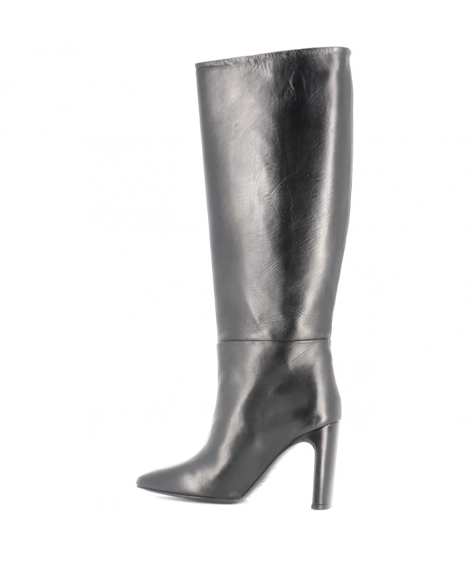 Osmose Shoes Bottes-BOTTE VALERY CUIR NOIR