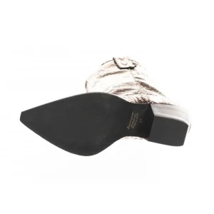 Osmose Shoes Tiags | Bottes-Bottes Tiag Sue : Cuir Cuivré Effet serpent à talon curvé