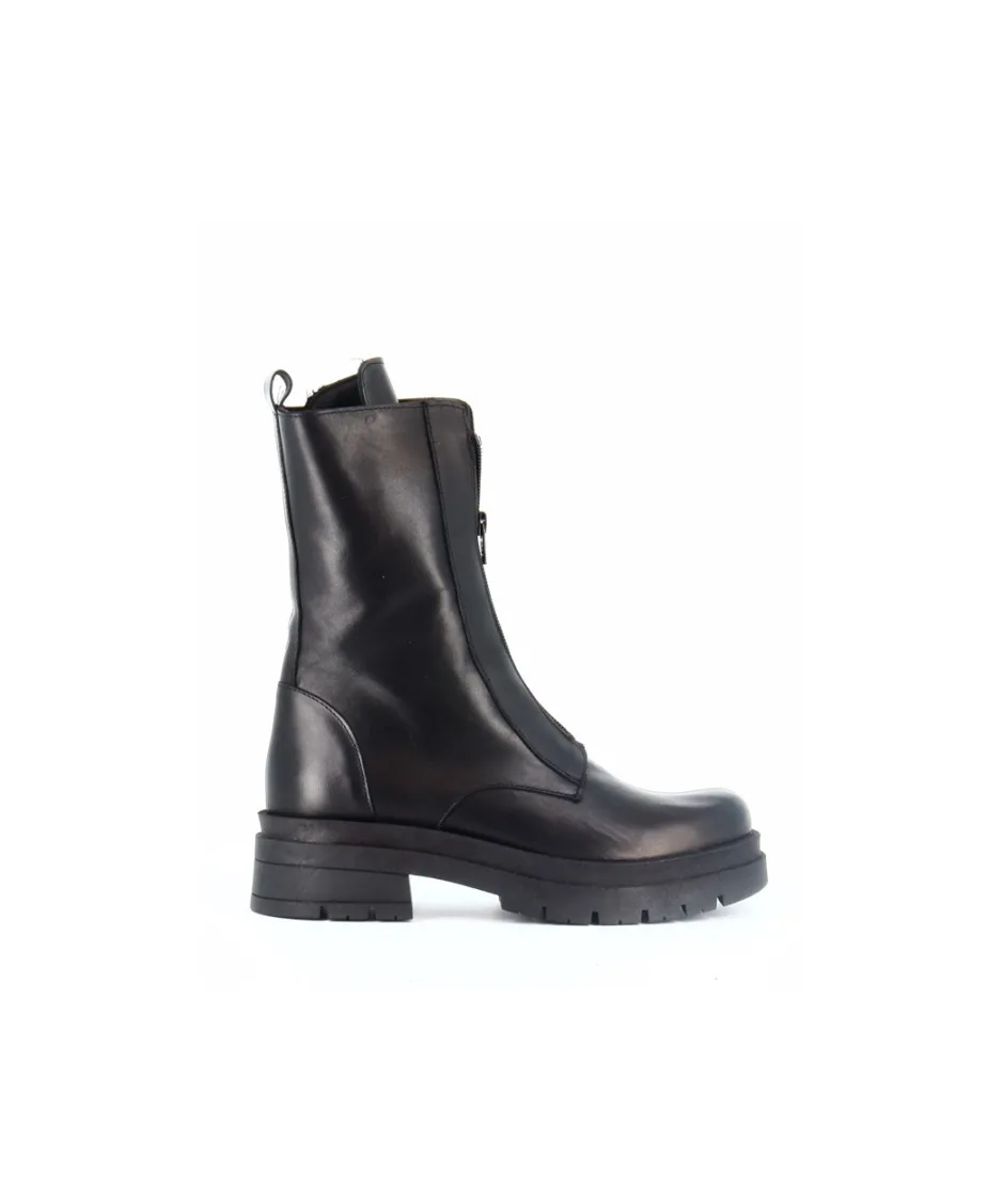 Osmose Shoes Bikers | Boots - Bottines-BOTTINE BIKER CUIR NOIR