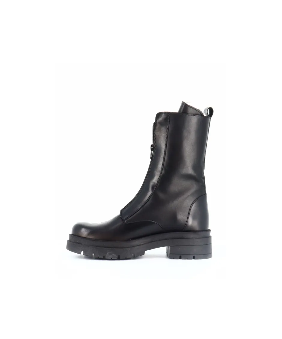 Osmose Shoes Bikers | Boots - Bottines-BOTTINE BIKER CUIR NOIR