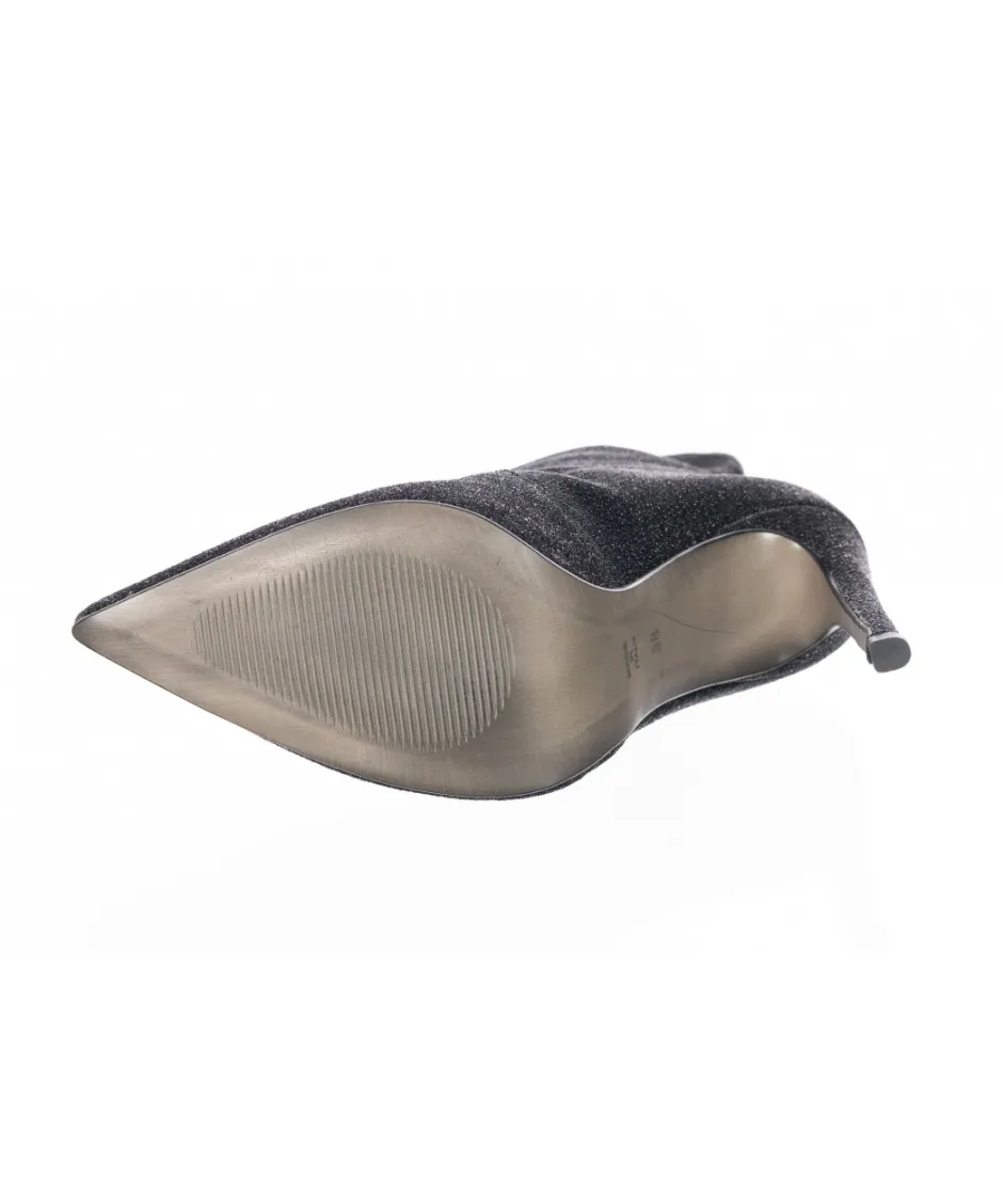 Osmose Shoes Boots - Bottines-Bottine Célia : Glitter nero Stretch à Talon Fin