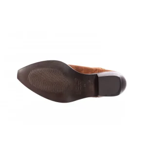 Osmose Shoes Tiags | Boots - Bottines-Bottine Cristina : Daim Camel à Bout Metallique Or