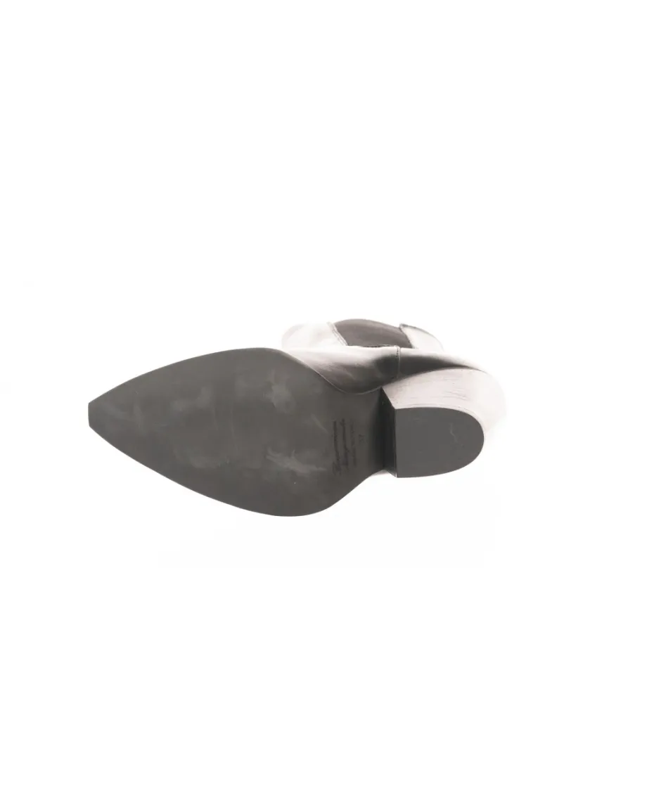 Osmose Shoes Boots - Bottines-Bottine Cuir Noir Elastique & Talon Biseauté