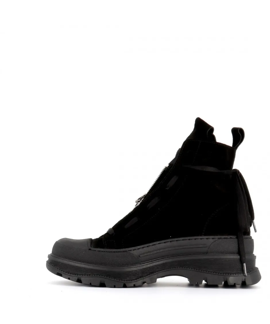 Osmose Shoes Boots - Bottines-BOTTINE DENIA DAIM NOIR