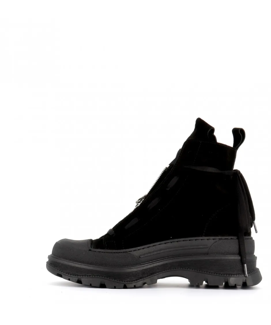 Osmose Shoes Boots - Bottines-BOTTINE DENIA DAIM NOIR