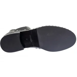 Osmose Shoes Boots - Bottines-Bottine Didou : Cuir Noir Elastique Clou Argent