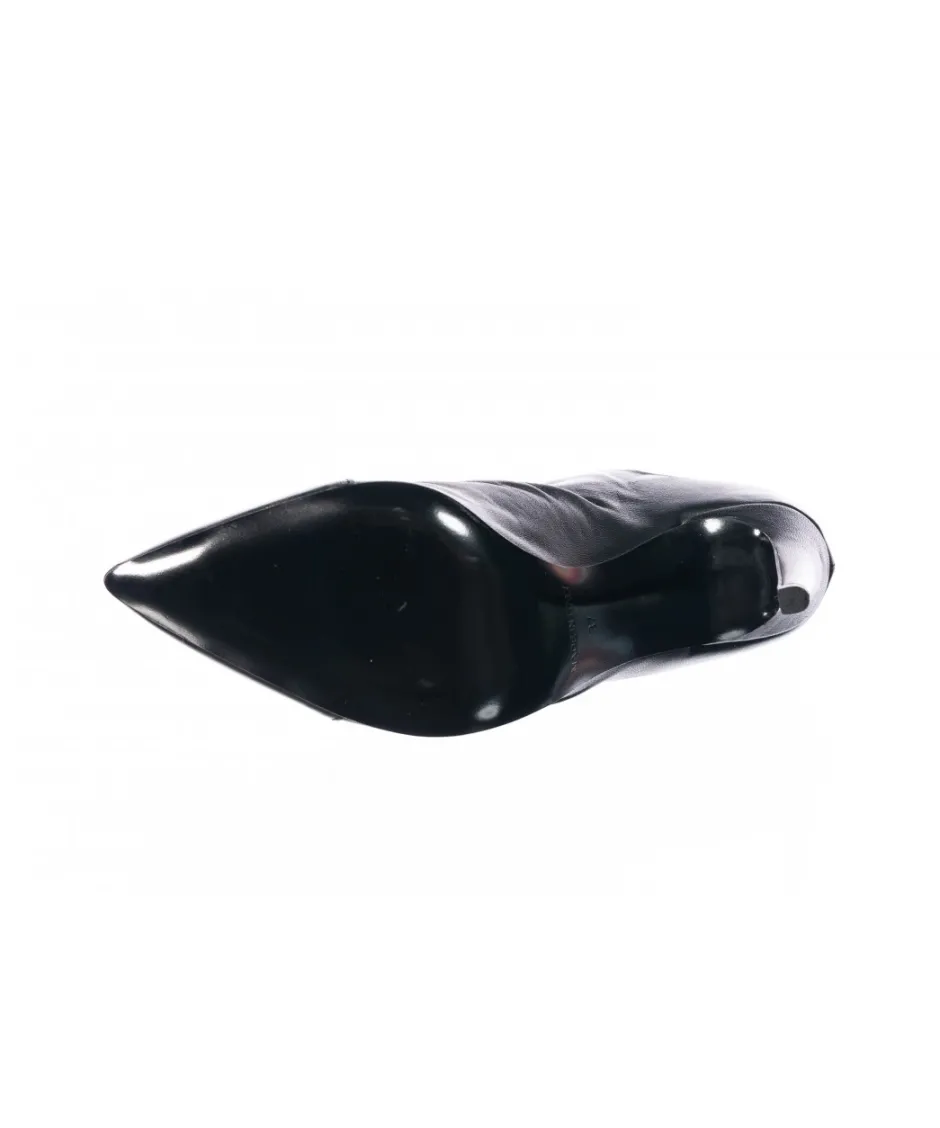 Osmose Shoes Boots - Bottines-Bottine Jaira : Cuir Noir Cloutée à talon aiguille