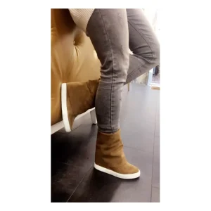 Osmose Shoes Compensées | Boots - Bottines-Bottine Jamy : Daim Camel Talon Compensé