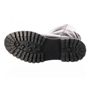 Osmose Shoes Bikers | Boots - Bottines-Bottine Motarde Jessica : Cuir Noir à Bande Rouge sur le côté