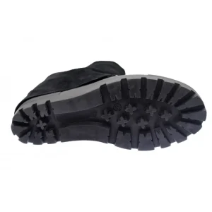 Osmose Shoes Boots - Bottines | Bottes-Bottine Sybel : Compensée Daim Noir à Zip Argenté