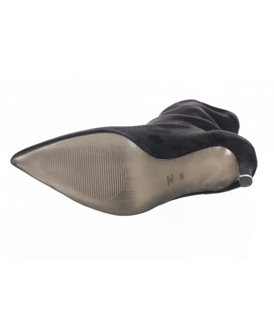 Osmose Shoes Boots - Bottines-Célia Bottine stretch : Effet Daim Noir à Petit Talon