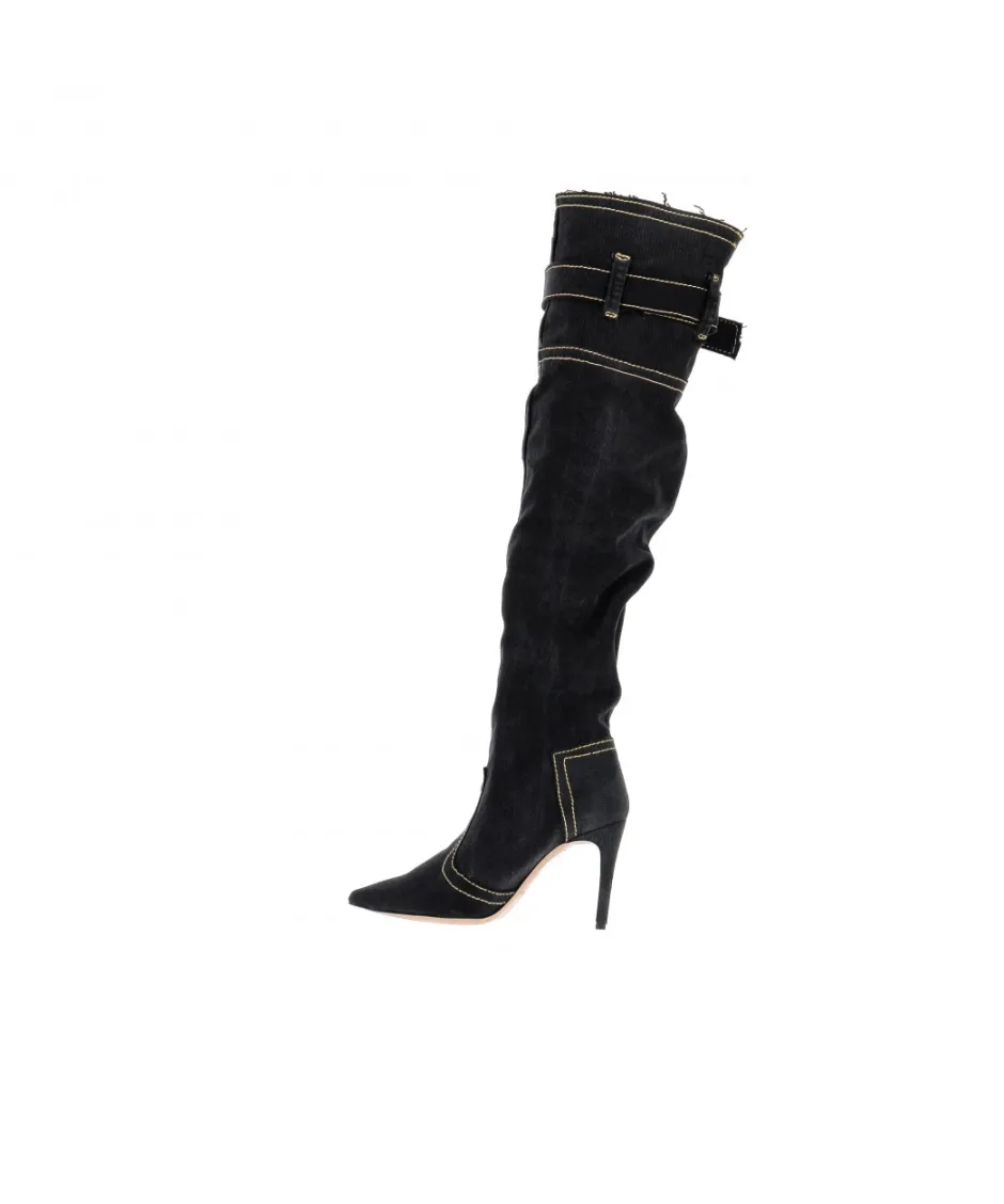 Osmose Shoes Bottes-CUISSARDE HANANE JEAN NOIR