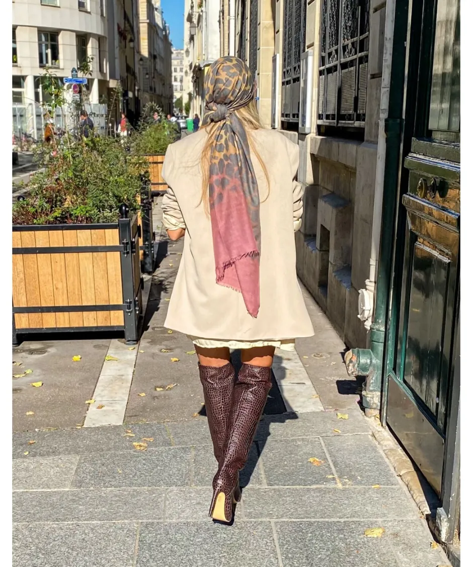 Osmose Shoes Bottes-CUISSARDE LYDIA CUIR COCO MARRON