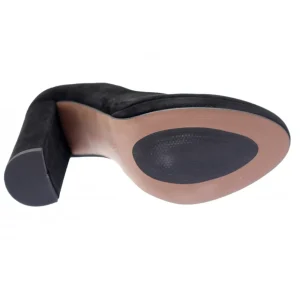 Osmose Shoes Escarpins-Escarpin Anne : Daim Noir à Talon Carré