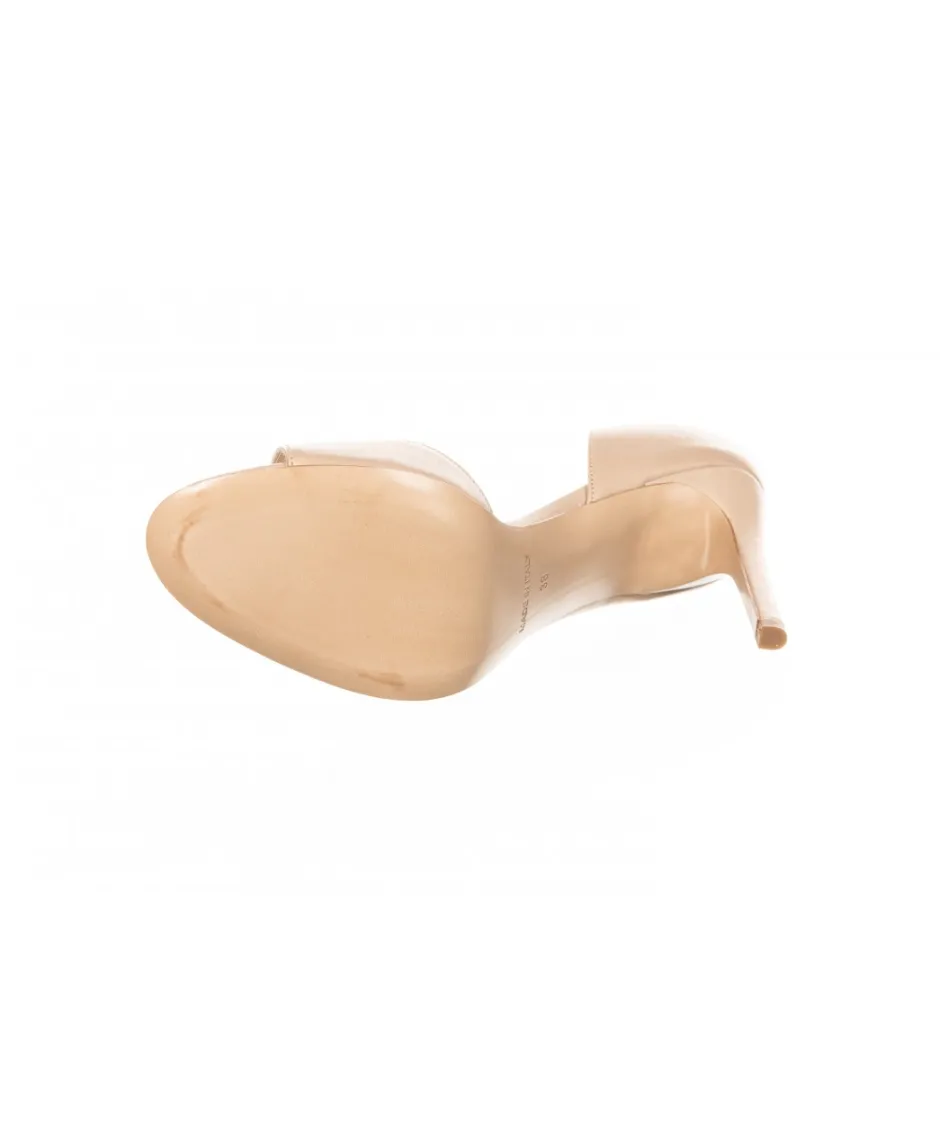Osmose Shoes Escarpins | Sandales & Nu-Pieds-Escarpin Diane: Cuir Nude à Talon Aiguille