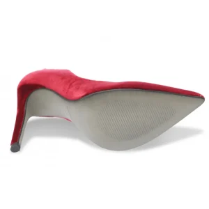 Osmose Shoes Escarpins-Escarpin Eden : Velours Bordeaux à Talon