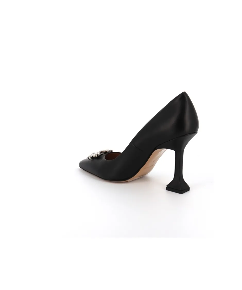 Osmose Shoes Escarpins-ESCARPIN HUDA STRASS CUIR NOIR