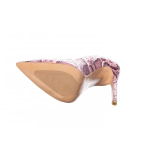 Osmose Shoes Escarpins-Escarpin Julietta: Python Vernis Rose fuschia à talon haut