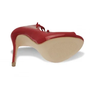 Osmose Shoes Escarpins-Escarpin Lindsey : Verni Rouge à talon