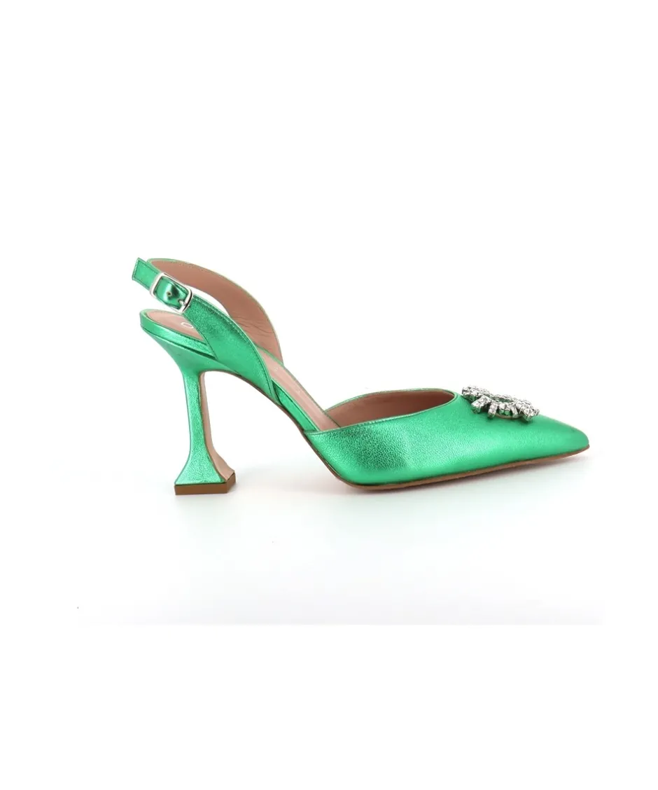 Osmose Shoes Escarpins-ESCARPIN MIMI CUIR VERT