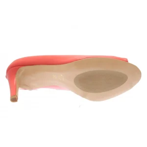 Osmose Shoes Escarpins-Escarpin Rime : Vernis Corail Ajouré à Talon