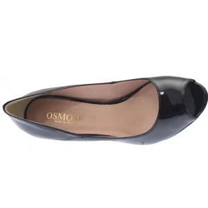 Osmose Shoes Escarpins-Escarpin Rime Vernis Noir à Talon Fin