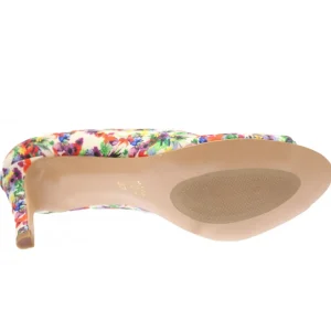 Osmose Shoes Escarpins-Escarpin Umety : Tissu Floral Multicouleur à Petit Talon