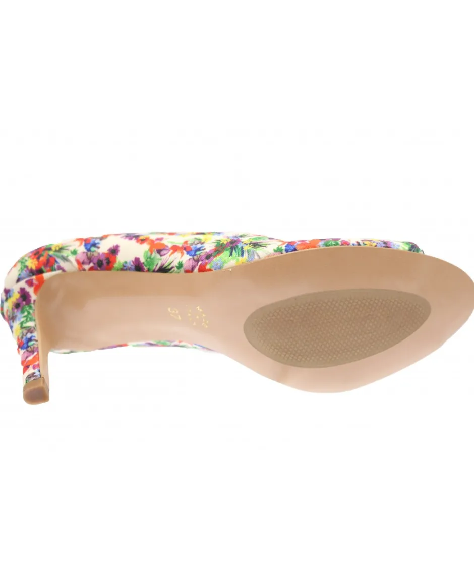 Osmose Shoes Escarpins-Escarpin Umety : Tissu Floral Multicouleur à Petit Talon