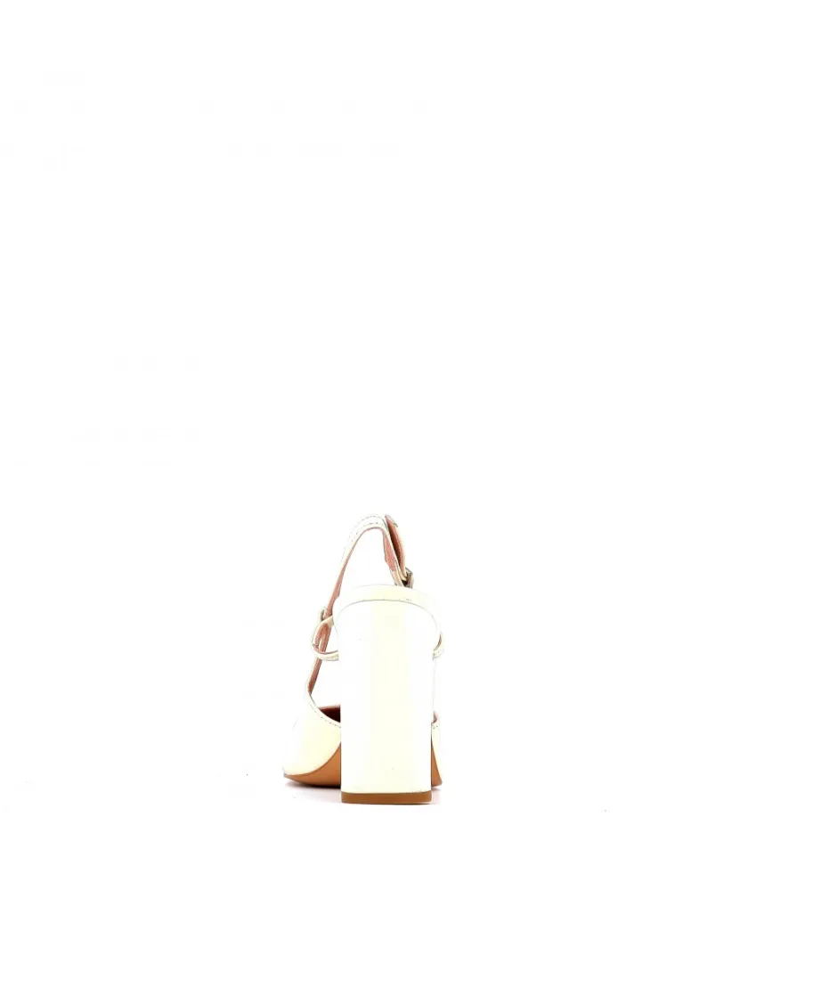 Osmose Shoes Escarpins-ESCARPIN WANDA CUIR BLANC CASSE