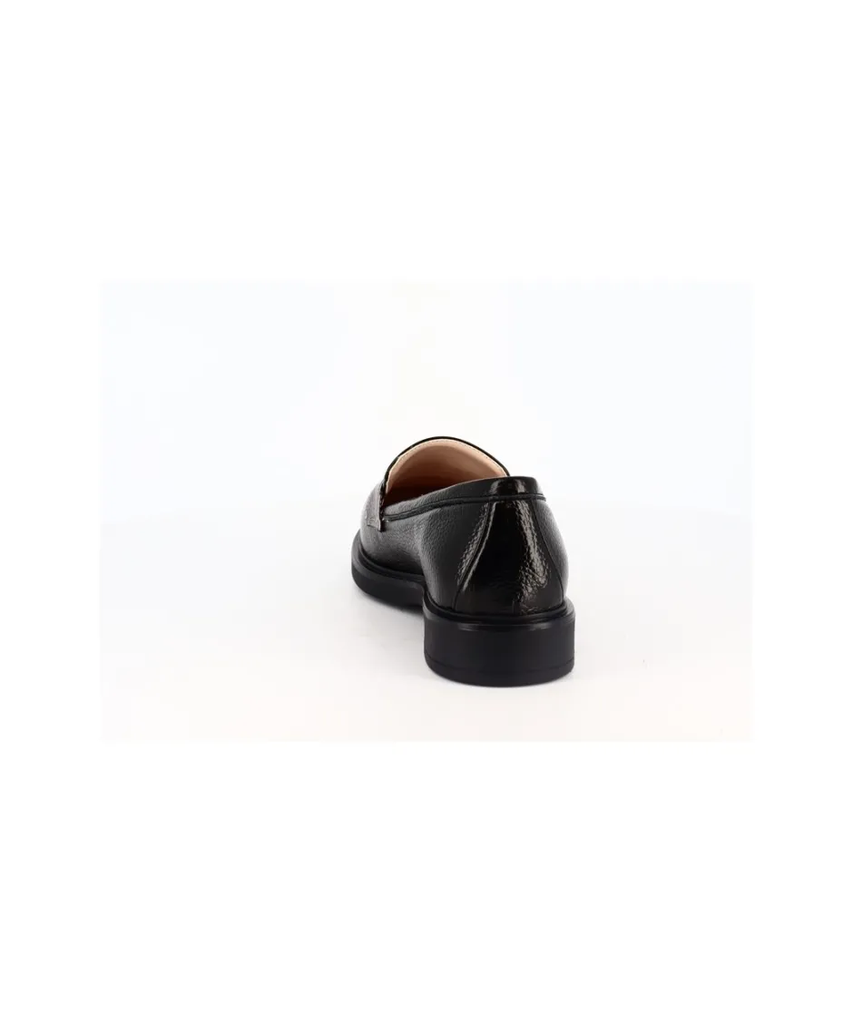 Osmose Shoes Mocassins-MOCASSIN 360 VERNIS NOIR ET ARGENT
