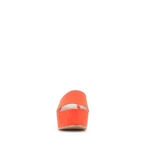 Osmose Shoes Sandales & Nu-Pieds-MULE COMPENSEE MICROFIBRE ORANGE