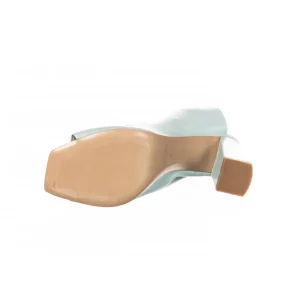 Osmose Shoes Sandales & Nu-Pieds-Mule Cuir Bleu Pastel à Talon Bloc