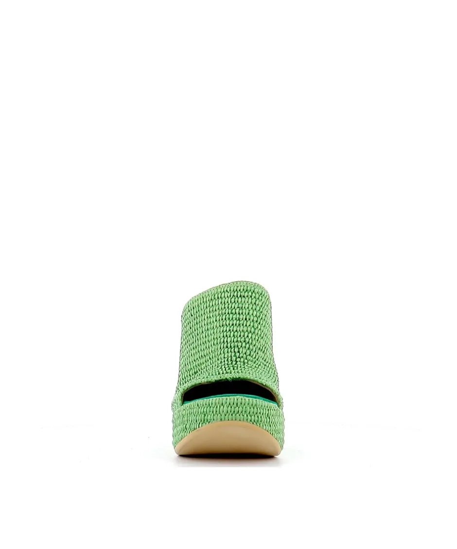 Osmose Shoes Compensées | Sabots-MULE SABOT RAFIA VERT