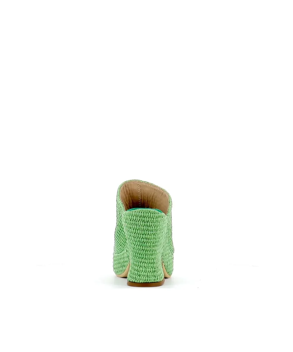 Osmose Shoes Compensées | Sabots-MULE SABOT RAFIA VERT