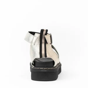 Osmose Shoes Sandales & Nu-Pieds-Sandale à Bandes Cuir Platine