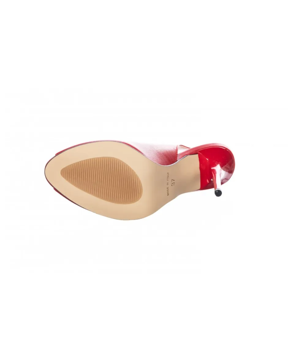 Osmose Shoes Escarpins | Sandales & Nu-Pieds-Sandale : Cuir Rouge à Talon Fin