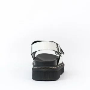 Osmose Shoes Sandales & Nu-Pieds-Sandale à Double Boucle Cuir Blanc