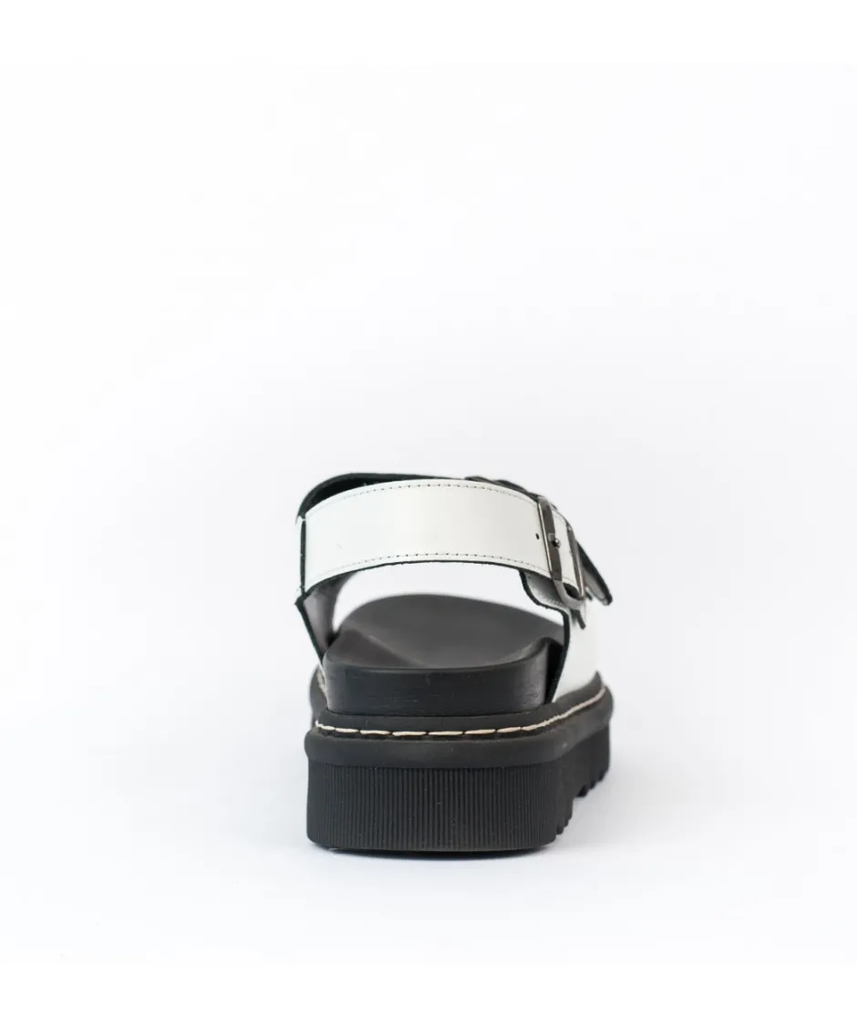 Osmose Shoes Sandales & Nu-Pieds-Sandale à Double Boucle Cuir Blanc