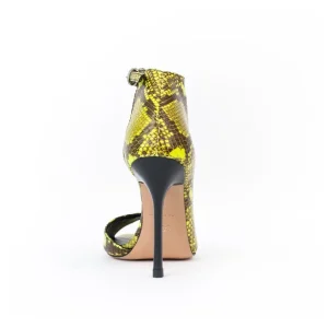 Osmose Shoes Sandales & Nu-Pieds | Boots - Bottines-Sandale Bottine Nejma : Effet Python Cuir Giallo à Talon Fin
